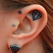 Small Ear Star Tattoo Kulak Cevresi Kucuk Yildiz Dovmesi Yildiz Dovmeleri Yildiz Dovme