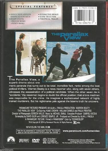 Amazon.com: The Parallax View : Warren Beatty, Paula Prentiss, William  Daniels, Walter McGinn, Hume Cronyn, Kelly Thordsen, Chuck Waters, Earl  Hindman, William Joyce, Bettie Johnson, Bill McKinney, Jo Ann Harris, Alan  J.