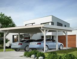 We offer sturdy and snowload capable steel, aluminum and polycarbonate carports made for all four canadian seasons. Karl 20 6 Sqm Modern Flat Roof Wooden Carport For Two Cars