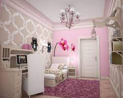 Kids Room Cute Pink Girl Room With Decorative Chandelier Also Cream Wall Sticker Background Best D Girl Bedroom Decor Small Room Bedroom Girl Bedroom Designs
