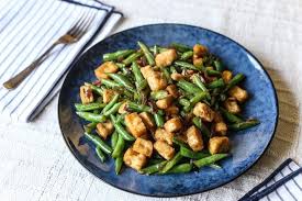 Tofu Green Bean Stir Fry Recipe In 2020 Tofu Green Beans Vegetable Dishes Tofu