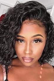 Brazilian Medium Length Deep Wave Wig In 2021 Medium Bob Hairstyles Human Hair Wigs Curly Human Hair Wig