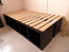 Expedit Now Kallax Image Result For Expedit Ikea Bed Hack Ikea Bed Slats Ikea Platform Bed Ikea Bed Hack