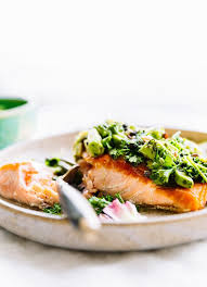 10 Minute Pan Seared Salmon With Avocado Gremolata Salmon Fillet S Olive Avocado Oil Butter Migh Seared Salmon Recipes Pan Seared Salmon Salmon Recipe Pan