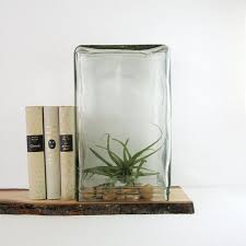 Vintage Glass Battery Jar Industrial Decor Large Terrarium Etsy Large Glass Terrarium Large Glass Vase Square Vase
