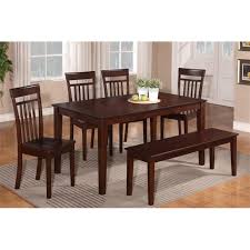 Sk new interiors dining room set of 4 yumiko chairs and round dining table kitchen modern solid wood w/padded seat, white color. 7 Piece Dining Table Set For 6 Dining Room Table And 6 Dining Chairs Walmart Com Walmart Com