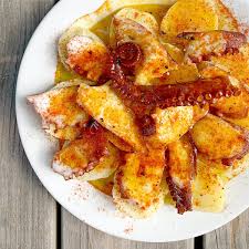 Octopus with potatoes was one memorable dish we enjoyed. Porta Tapas Salford On Twitter Pulpo A La Gallega On Special Today Simple And Delicious Octopus Potato Oliveoil Pimentondelavera Maldonsalt A Plate Of Pulpo A Glass Of Albarino Sat In The Sunshine