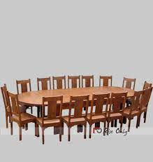 It offers a rectangular dining table set with 10 seats and is lighted by large pendant lights. Oval Shaped Luxury Extension Dining Table Set With Chairs Exclusive Wooden Office Conference Table And Chairs Large Dining Room Table Set With Chairs Corporate Conference Table In Sheesham Wood