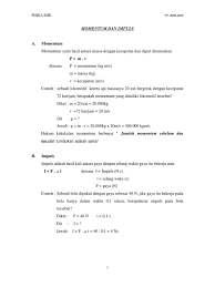 Sebuah bola pejal memiliki massa 2 kg berputar dengan sumbu putar tepat melalui tengahnya. Modul Momentum Pdf
