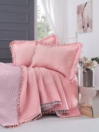 Örtüm tek kişilik yatak örtüsü pamuklu ürün 175x240cm +1 adet yastık kılıfı jaden pembe. Kapitone Puskullu 3 Pcs Yatak Ortusu C K Pink Alkapida Com