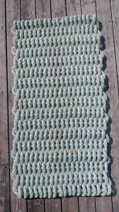 Voila — the recycled lobster rope doormat. Maine Rope Entry Rug Doormat Recycled Reclaimed Lobster Rope Mat Handwoven Unique 22x40 Schooner Chandlery