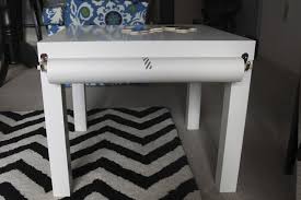 Ikea Lack Side Table Diy To Kid Craft Art Table Via Sabbespot Diy Kids Art Table Ikea Lack Table Kids Art Table