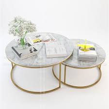 The Bergen Marble Nesting Tables With Brass Frame Is A Set Of Luxury Nesting Side Tables With White Marble Top And Coffee Table Glass Gold Table Nesting Tables