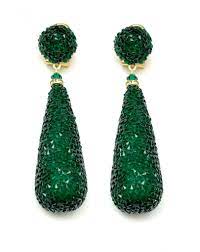 Maxi pendientes diseñados con grandes piezas con formas de ramas de corales en espejo plata. Pendientes Largos Lagrima Verde Botella Mujer El Jardin Del Deseo S L