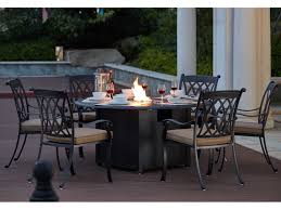 Check spelling or type a new query. Darlee Outdoor Living Capri Cast Aluminum 7 Piece Propane Fire Pit Dining Set With 60 Inch Round In Antique Bronze Da2016607pc60gd