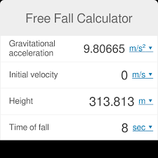 Free Fall Calculator Omni