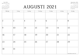 Översiktlig årskalender för 2021, datumen visas per månad inklusive veckonummer. Utskrivbara Kalendrar Och Planerare Augusti 2021 A4 A3 Till Pdf Och Png 7calendar