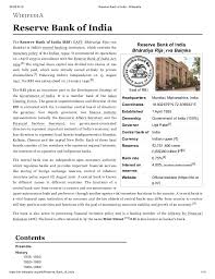 Reserve Bank Of India Wikipedia