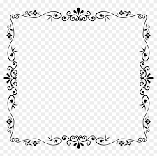 Flower frame black and white png clipart border design. Frame Design Black Border Clipart 2429056 Pikpng
