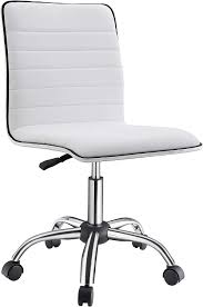 Modern Office Chair Armless Desk Chair Office Chair Armless White Receptionist Task Chair White Conference Chair Trong 2020