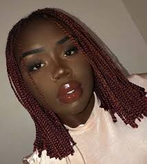 Black And Burgundy Box Braids On Dark Skin 25 Bob Hairstyles For Black Women That Are Trendy Right Now Page 2 Of 2 Stayglam Black Women Hair Loss Black Women Hairstyles Haircut Styles For Women