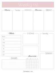 Printable Weekly List Planner How To Have A Productive Week Planner Printables Free Weekly Planner Free Weekly Planner Template