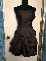 David S Bridal Black Strapless Dress Size 6 Pre Owned Ebay Dresses Black Strapless Dress Strapless Dress