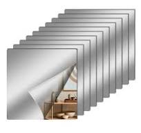 12 Pcs Acrylic Flexible Mirror Sheets, 12 x 12 in Mirrors Tiles Self  Adhesive Square Cuttable Wall Stickers Non Glass Acrylic Safety Reflective  for ...