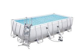 Bestway 56223gs Frame Pool Stahlrahmenbecken Set Rechteckig Mit Filterpumpe Gs 549 X 274 X 122 Cm Hellgrau 699 00 4 1 Von 5 Sterne Schwimmbecken Pool Stahl