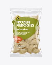 Download Plastic Bag With Frozen Pierogies Mockup In Bag Sack Mockups On Yellow Images Object Mockups