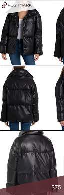 Sold Bagatelle Nyc Large New Quilted Puffer Jacket Quilted Puffer Jacket Vegan Leather Style Puffer Jackets