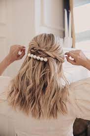 1001 Wunderschone Ideen Zum Thema Brautfrisur Halboffen Haar Styling Haarschonheit Styling Kurzes Haar