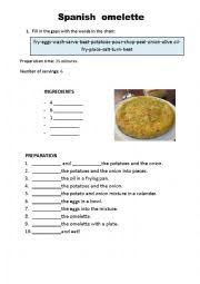 Baked english omelet breakfast recipe. Spanish Omelette Recipe Esl Worksheet By Rosica