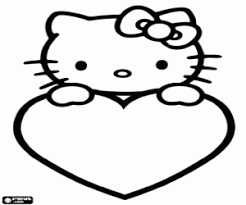 Surfnetkids » coloring » cartoon » hello kitty » hello kitty hearts. Hello Kitty Coloring Pages Printable Games
