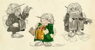 Concept Art For Old Bilbo Baggins From Rankin Bass The Return Of The King Hobbit Art Fantasy Illustration The Hobbit