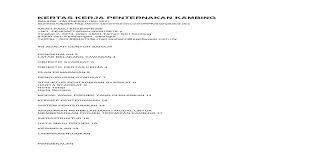 Kertas kerja penternakan kambing daging pendahuluan industri ternakan kambing dinegara ini masih belum dilakukan dengan komersil lagi. Kertas Kerja Ternakan Kambing 2017