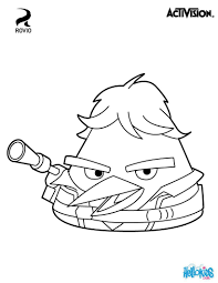 Han Solo Bird Is Actually Chuck In Angry Birds Star Wars Cute Coloring Sheet About Angry Birds And Star Wars Angry Birds Star Wars Angry Birds Coloring Pages