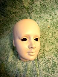 Cp-1615 Reproduction porcelain doll head; "STEPHANIE" head 11" circ; length  6.5"