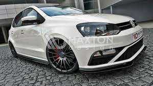 For vw polo 5 6r front bumper lip cup skirt chin valance splitter extension. 2015 Vw Polo Gti Front Lip Maxton Design Ausbody Works Vw Polo Gti Splitter