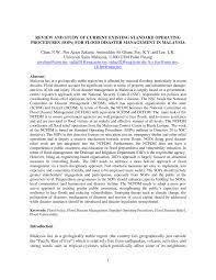 The malay language in indonesia and malaysia also differs in recognition, where in malaysia it enjoys status as the national language (malaysian language) the romanisations originally used in malaya (now part of malaysia) and the dutch east indies (now indonesia) reflected their past history as british. Pdf Review And Study Of Current Existing Standard Operating Procedures Sops For Flood Disaster Management In Malaysia