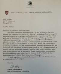 Tmz first reported that the model/business woman had been accepted to take an online course called business analytics on thursday, after obtaining her alleged admissions letter from her management. This Harvard Rejection Letter Went Super Viral But It S Totally Fake
