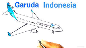 Mewarnai gambar mewarnai gambar sketsa helikopter 2. Pesawat Garuda Indonesia Cara Menggambar Pesawat Terbang Garuda Indonesia Sangat Mudah 327 Youtube