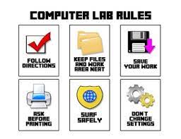 Save all unfinished work to a cloud drive or jump drive. Computer Lab Rules Poster Worksheets Teachers Pay Teachers