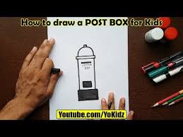 how to draw a post box for kids youtube