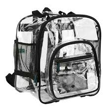 Clear Book Bags Heavy Duty For School And Work The Clear Bag Store Clear Bags Clear Backpack Backpacks