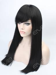 Vvan long straight remy hair wigs natural black heat resistant fiber hair full machine wig with bangs cosplay party wig for fashion women some of these wigs are crafted of real human hair, so they can be styled as needed. Classic Black Long Straight Sleek Synthetic Wefted Cap Wig With Full Blunt Bangs All Synthetic Wigs Evahair