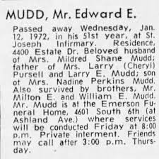 Edward Earl Mudd (1921-1972)