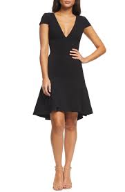 Dress The Population Bettie High Low Ruffle Hem Cocktail Dress Main Color Black Trendy Cocktail Dresses Dress The Population Dresses