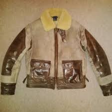 Ralph Lauren Men S Shearling Bomber Leather Jacket Anj4 Size S Leather Bomber Jacket Jackets Leather Jacket