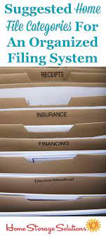Piling files always raise a question of organization, it is simply not efficient to stack them up in a regular cabinet with 2 shelves, and name tags on doors, this file cabinet allows you to neatly sort your files into different categories. Suggested Home File Categories For Organized Filing System